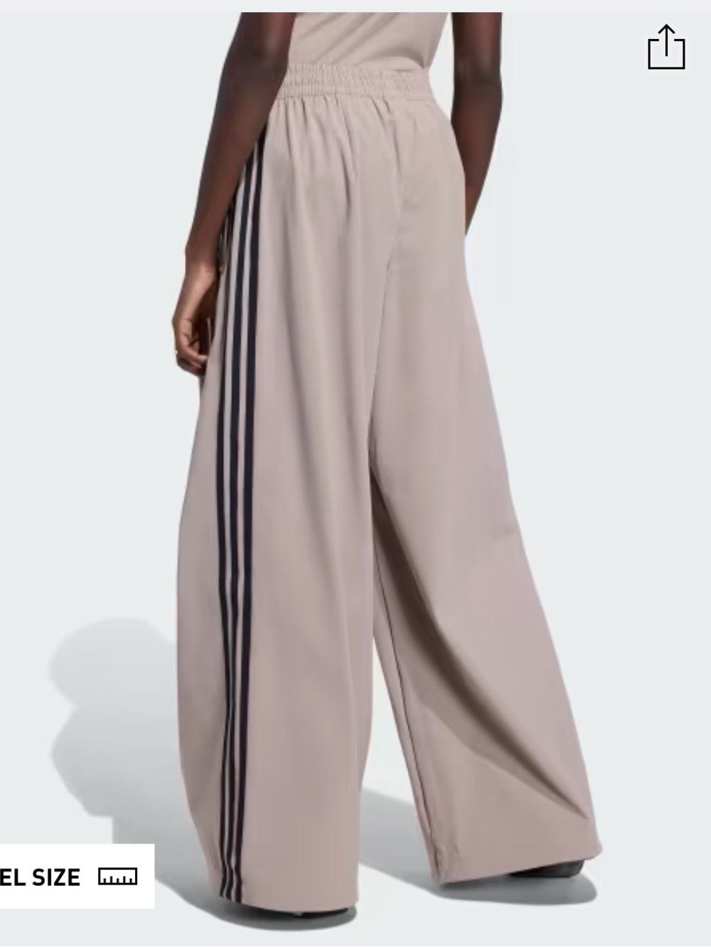 adidas Taupe Track Pants with Black Stripes - Picture 4 of 4